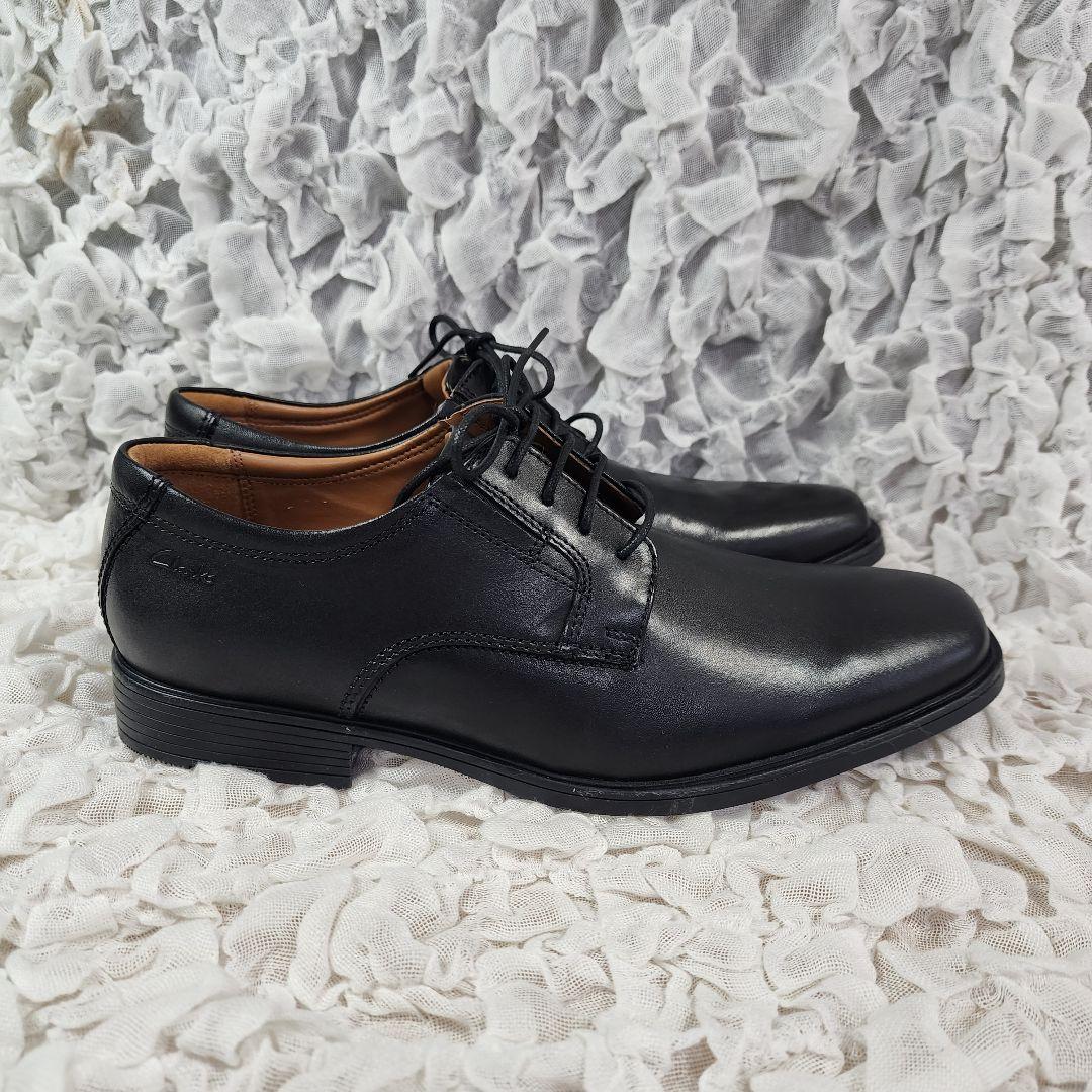 未使用 クラークス スクエアトゥ ビジネス レザー シューズ