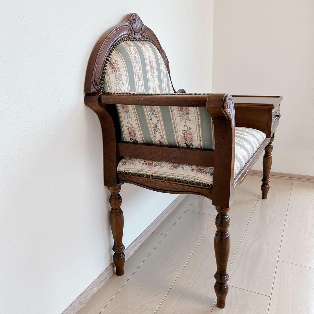 アンティーク テレフォンチェア ヴィンテージ イタリア テレフォンベンチ