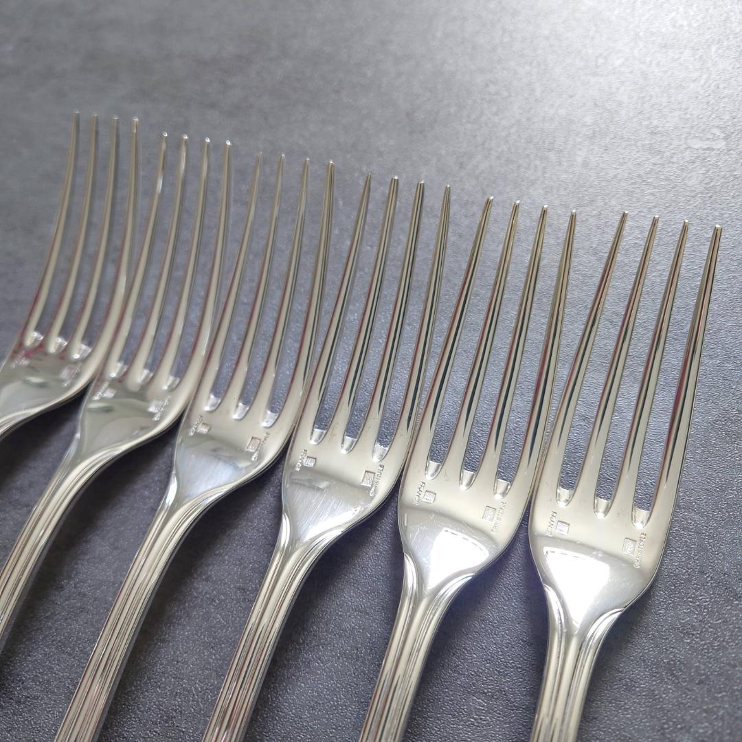 希少 美品 クリストフル アルビ テーブルフォーク 6点