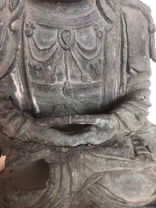 古董，明代佛像，藏友旧藏寄賣，青銅製古美術品，高3⃣️1⃣️cm，重4100克