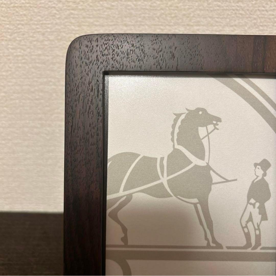 エルメス　フォトフレーム　マホガニー　ダークブラウン　写真立て