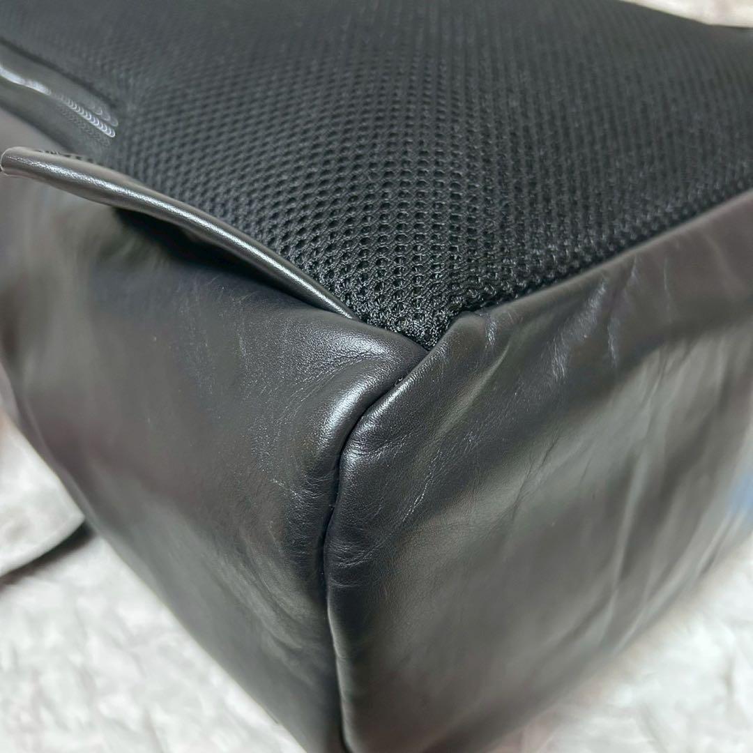 未使用級✨PORTER ポーター アルーフ リュック レザー ロゴ ブラック