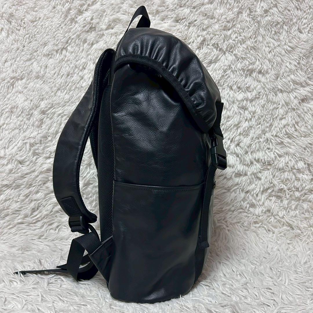 未使用級✨PORTER ポーター アルーフ リュック レザー ロゴ ブラック