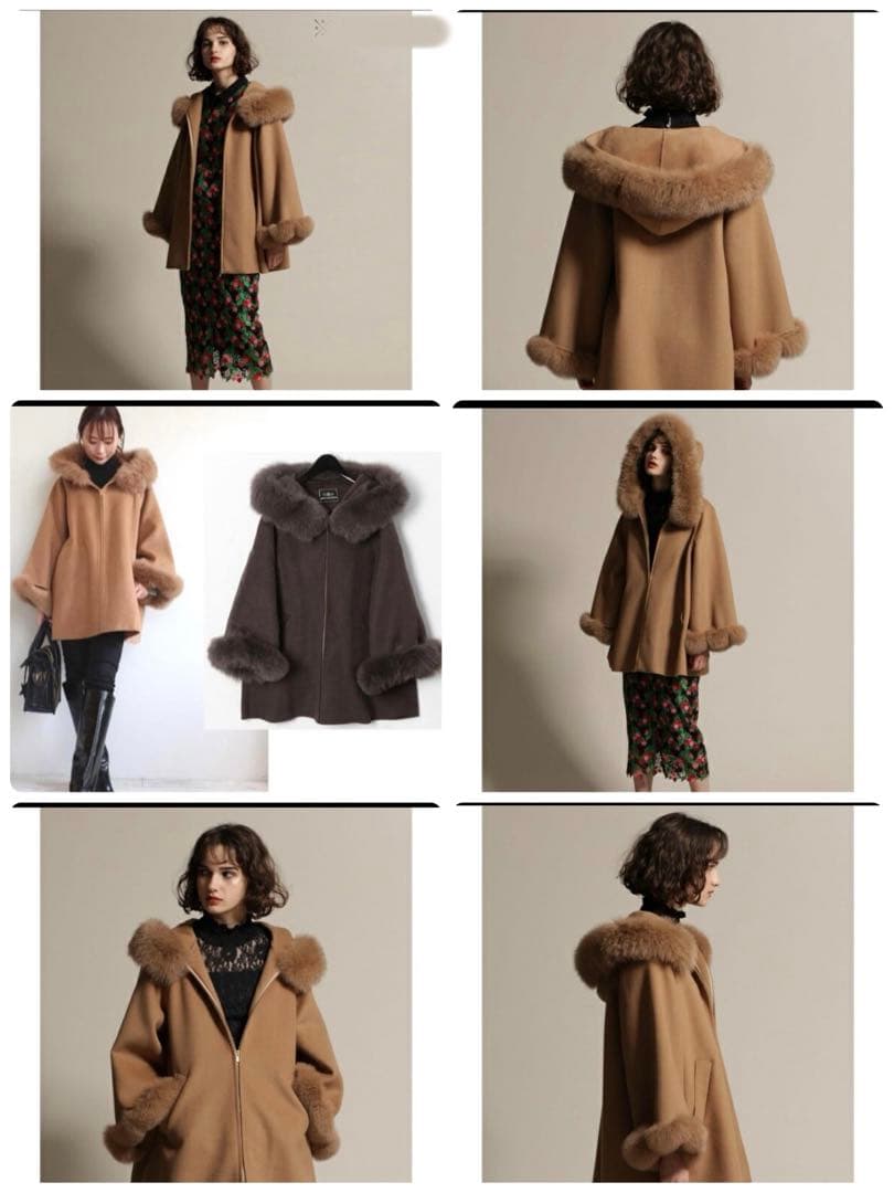 ✨GRACE CONTINENTAL 定価83600 ポンチョ風トリミングコート