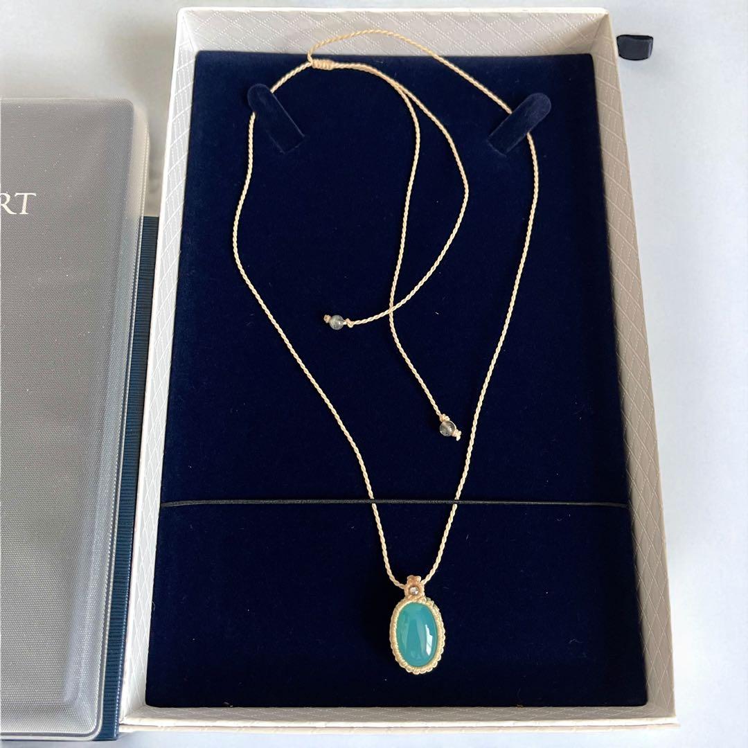 鑑別書付き 元箱有り 天然カルセドニー ブルー ネックレス マクラメジュエリー