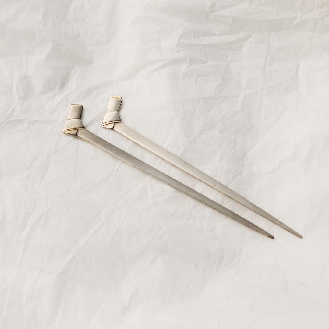 尚美堂 純銀銀製菓子楊枝 フルーツピック 菓子切 2本