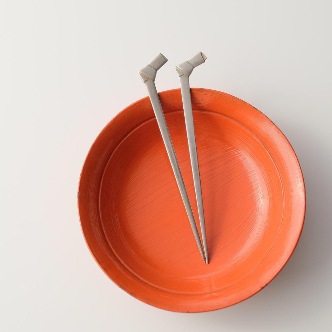 尚美堂 純銀銀製菓子楊枝 フルーツピック 菓子切 2本