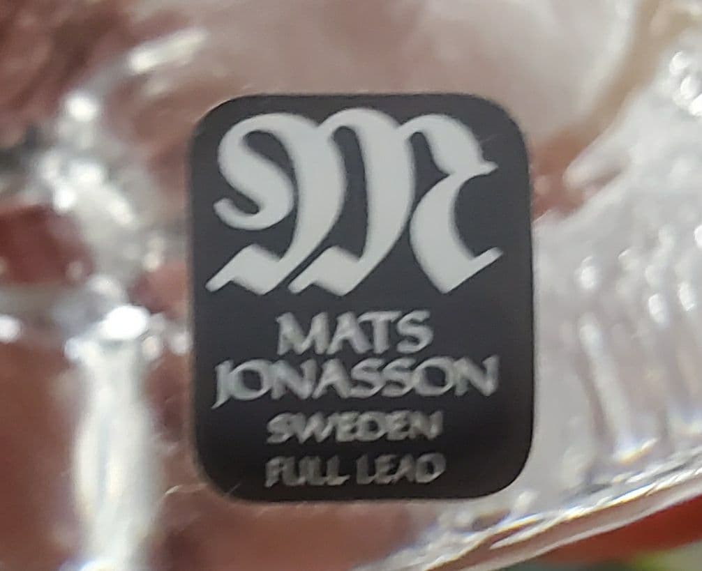 MATS JONSSON クリスタル 猫　レリーフ