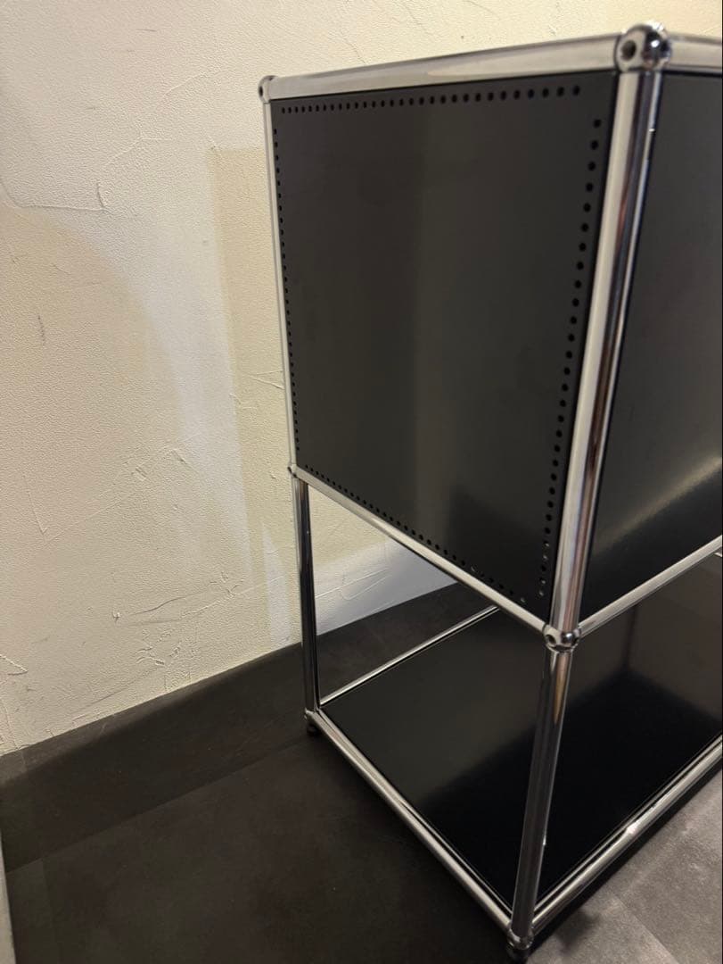 Y USMハラー ブラック １列2段 キャビネット 鍵付き 正規品