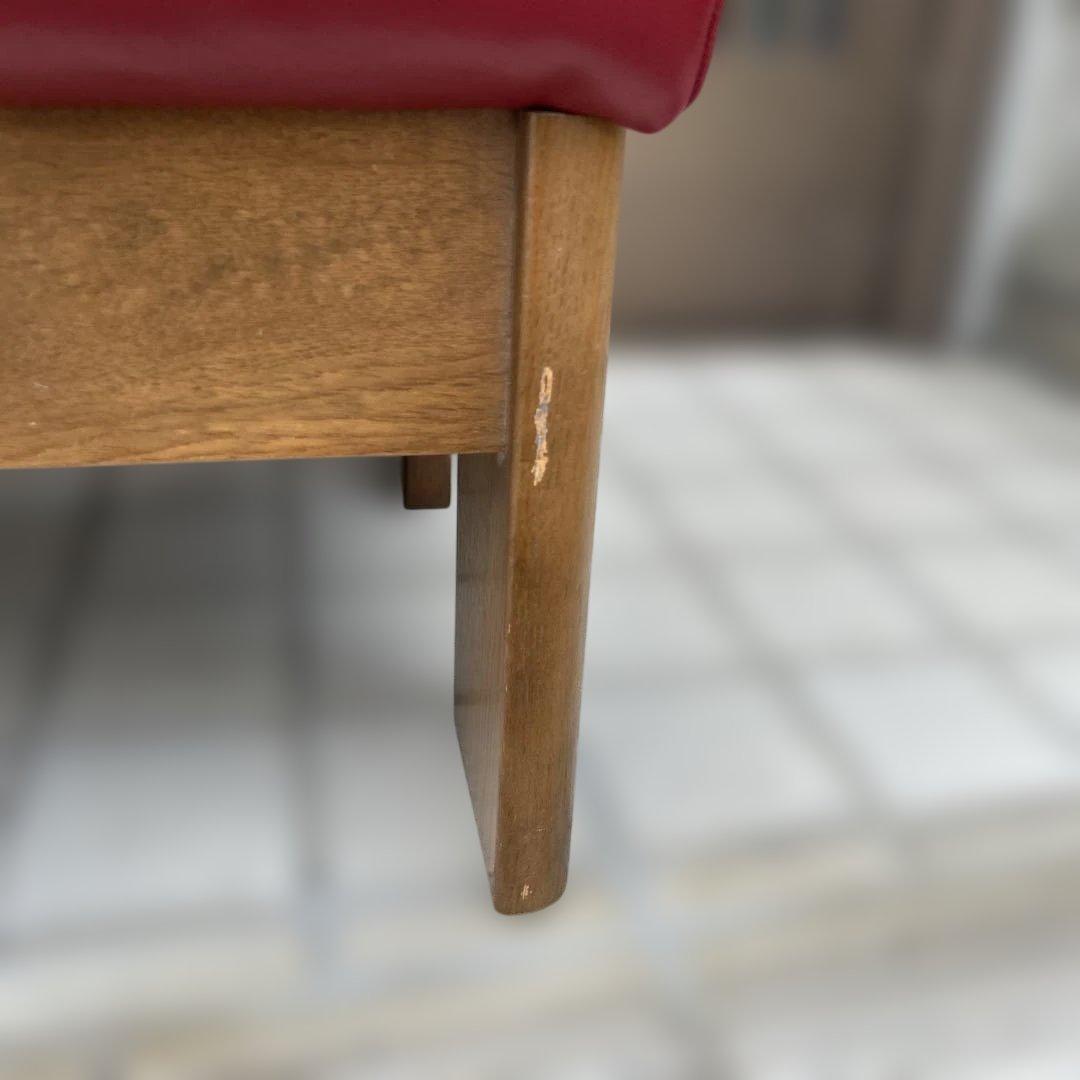 【レトロ】キツツキマーク　飛騨産業　オットマン　スツール