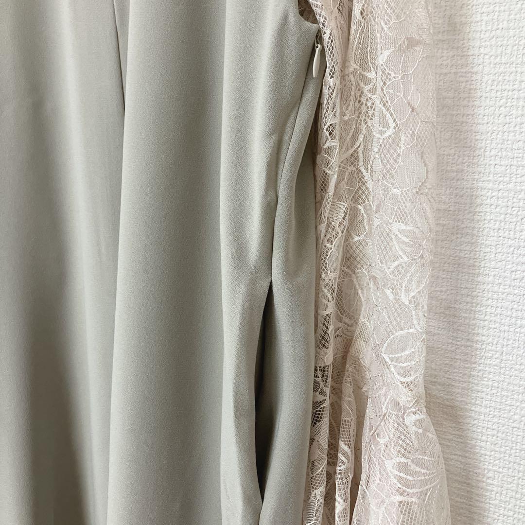 あさこ　新品　カナ　ベルスリーブスリット2wayワンピース