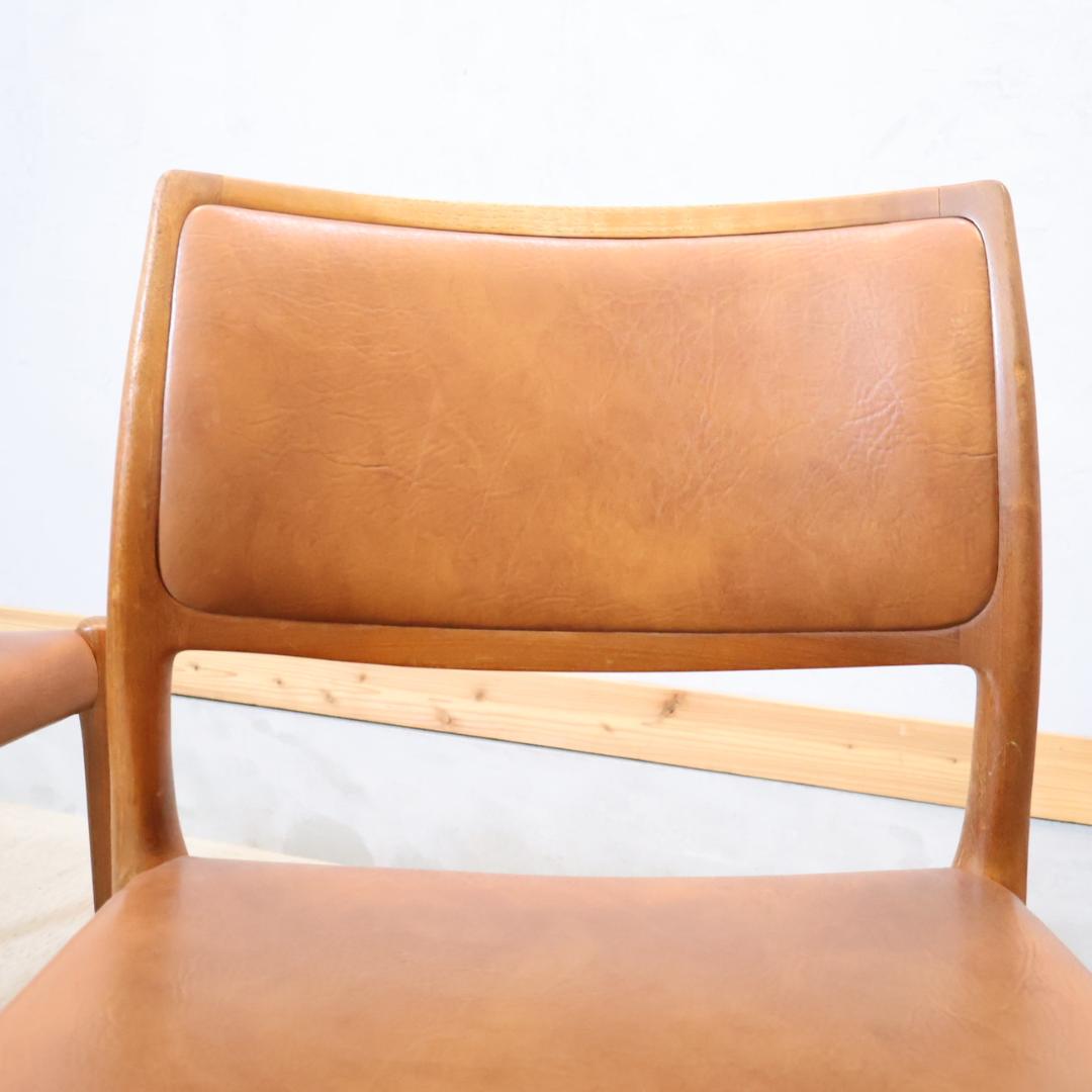デンマーク J.L.Moller チーク材 No.80 ダイニングチェア 2脚