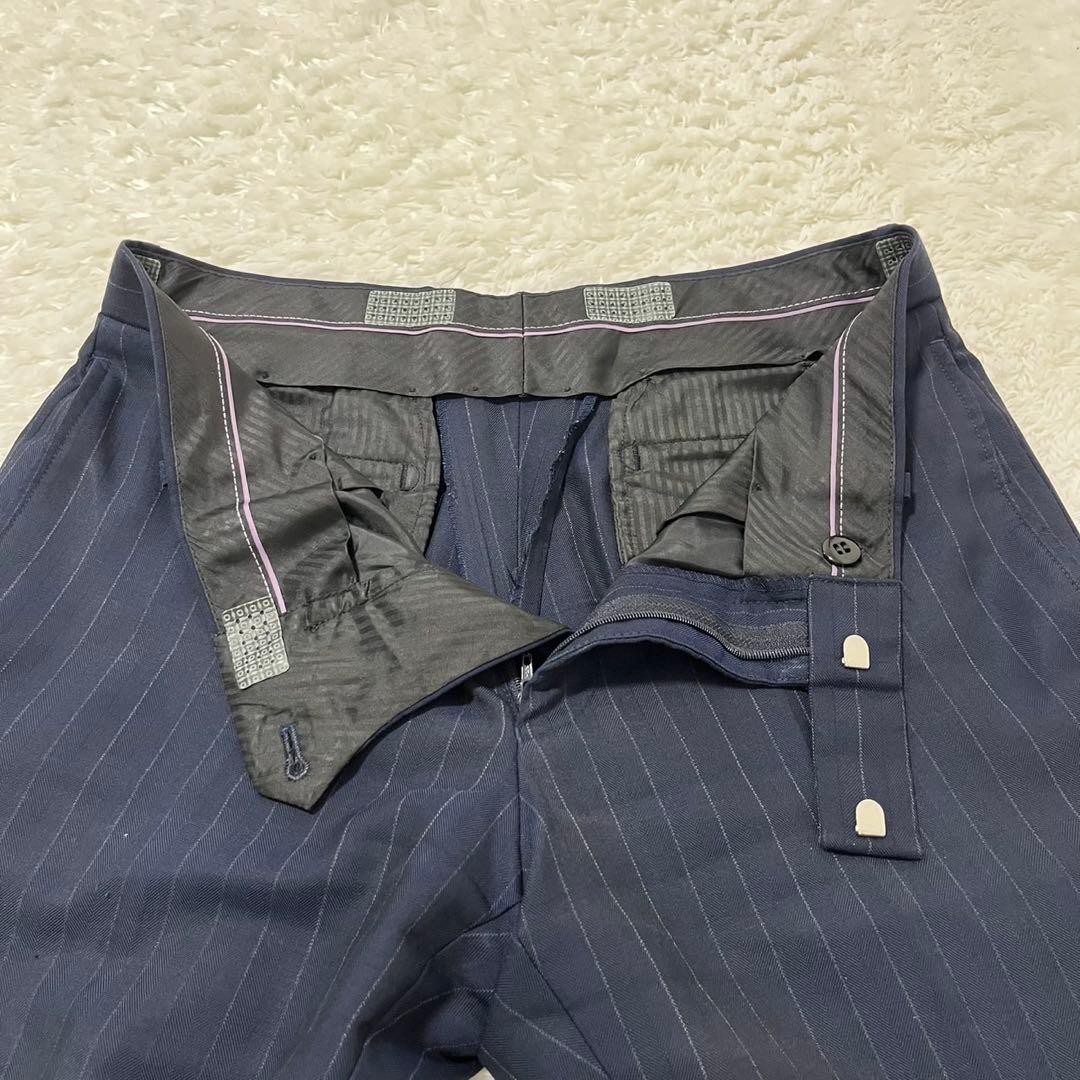 美品 P.S.FA 3ピース セットアップ ネイビー ストライプ