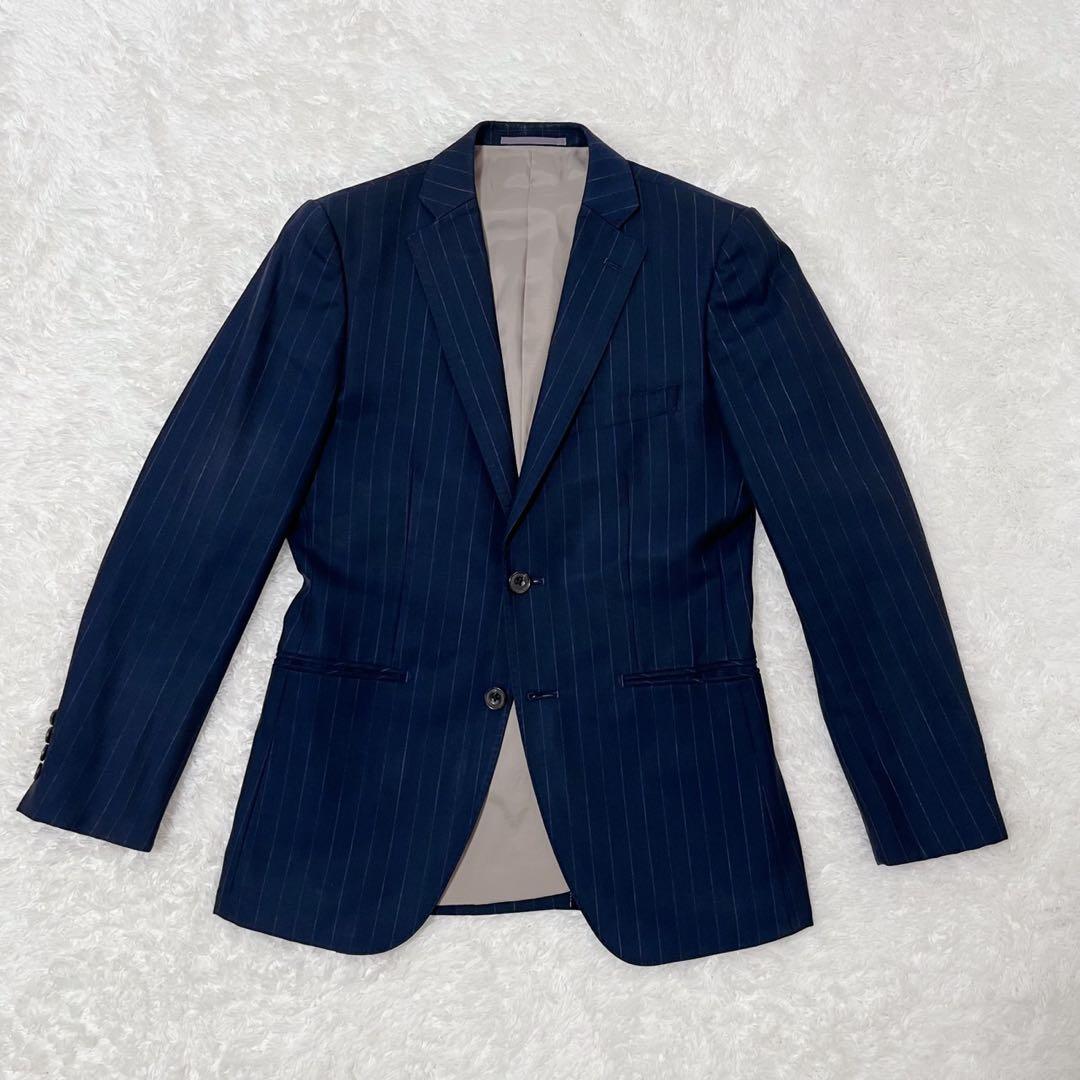 美品 P.S.FA 3ピース セットアップ ネイビー ストライプ