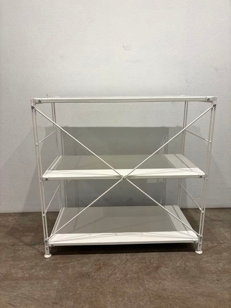 ⭐️美品⭐️２個セット⭐️無印⭐️スチールユニットシェルフ⭐️ライトグレー⭐️ワイド小