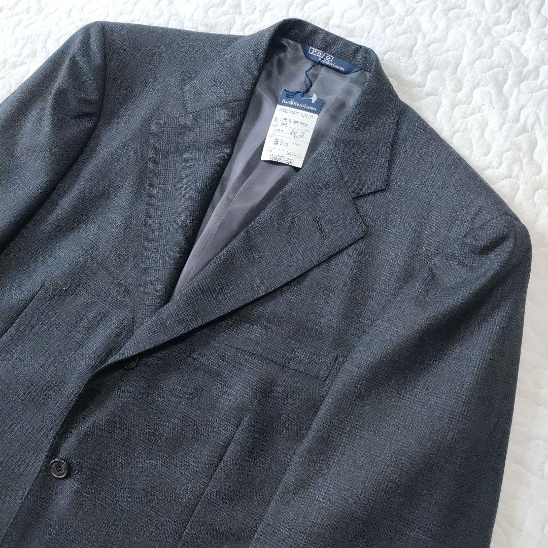 未使用品✨ポロバイラルフローレン　セットアップスーツ　グレンチェック　グレー