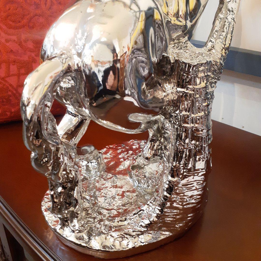 輸入雑貨　イタリアンクラッシック　『シルバーホース』　馬オーナメント　エレガント