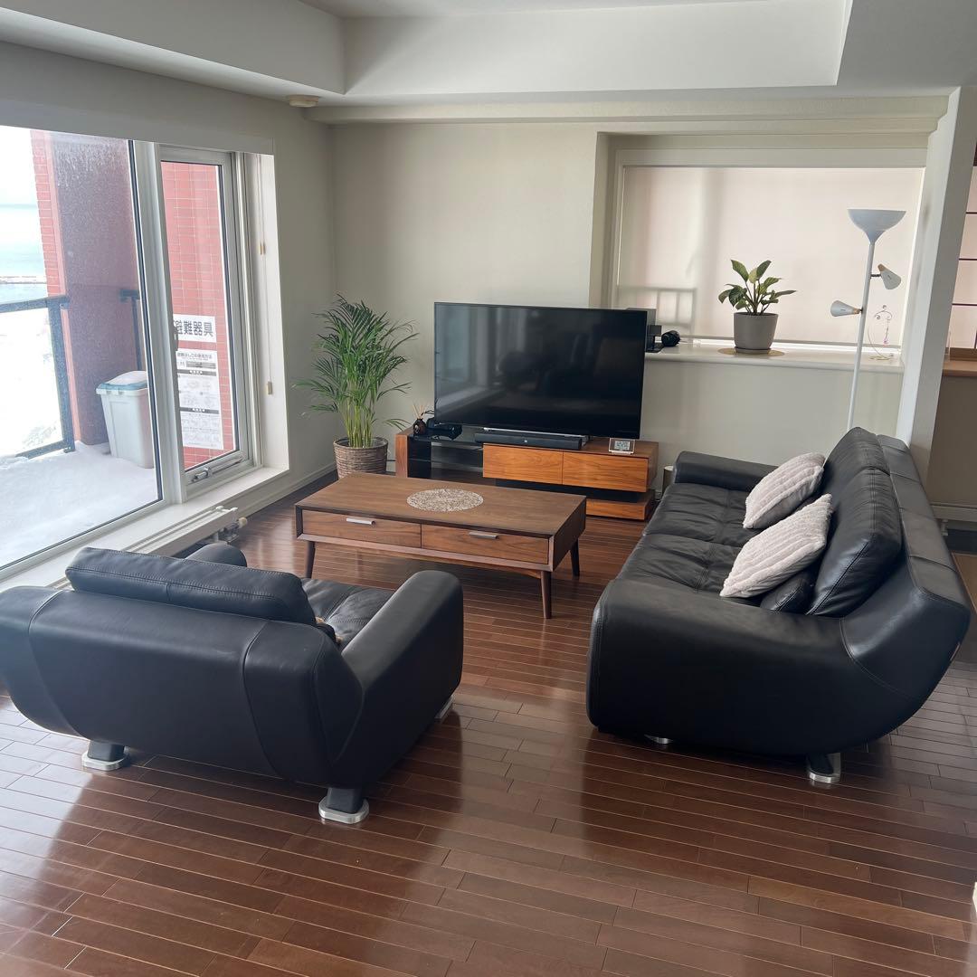 ‼️みいページ‼️CONTEMPO イタリア製本革ソファ 2人掛け