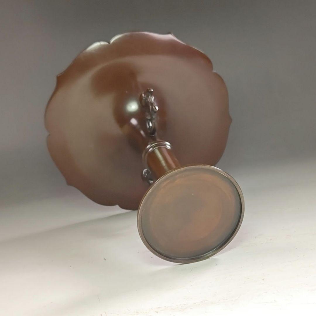 ウ242 花器『金森祥栄』『鋳銅　桔梗形　一文字　花入　花瓶　共箱』茶道具