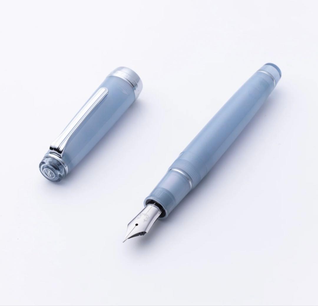 SAILOR 万年筆 銀山スノーグレー 八文字屋 中細 MF