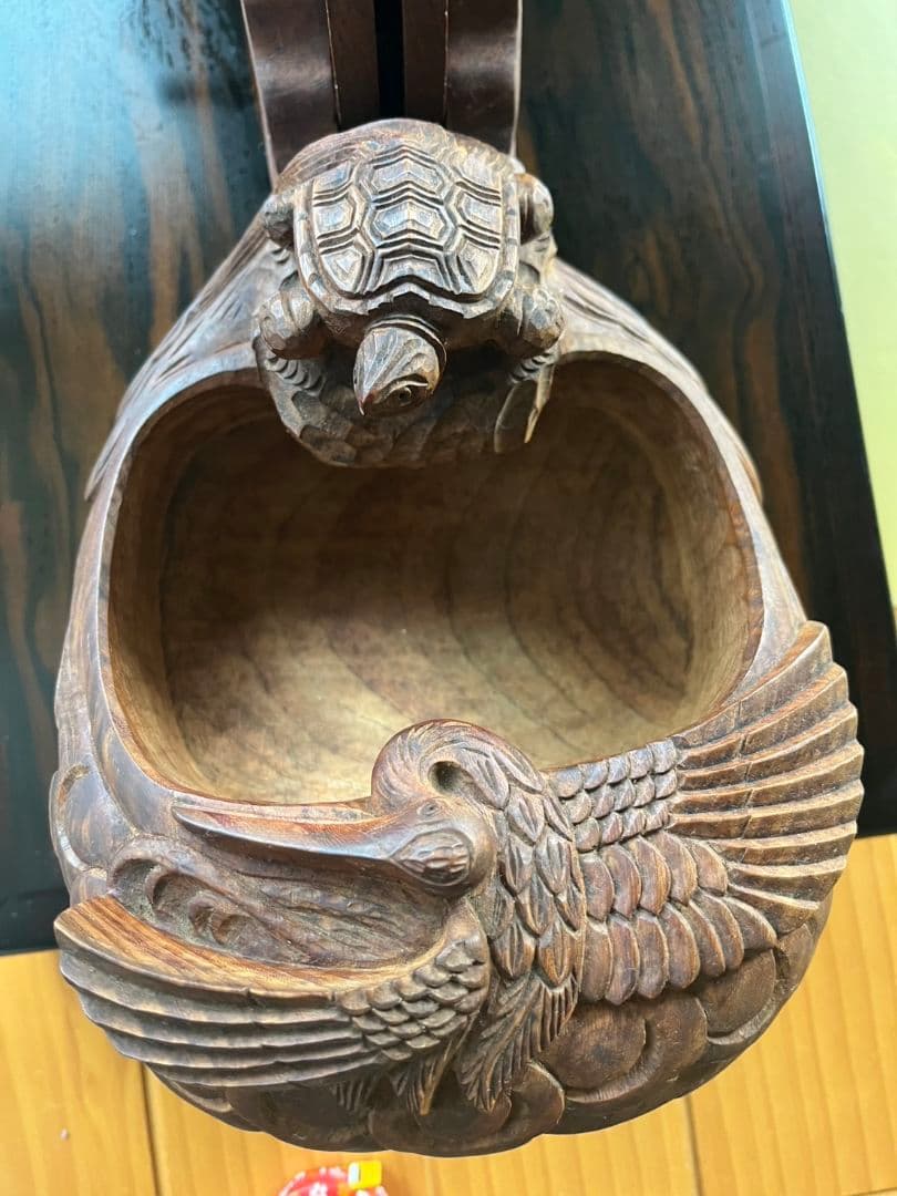 墨壺　壺孝作　鶴亀　大工道具　工芸品