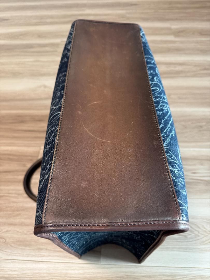 超レア　ベルルッティ銀座店リニューアル記念デニムバッグ ブラウンレザー