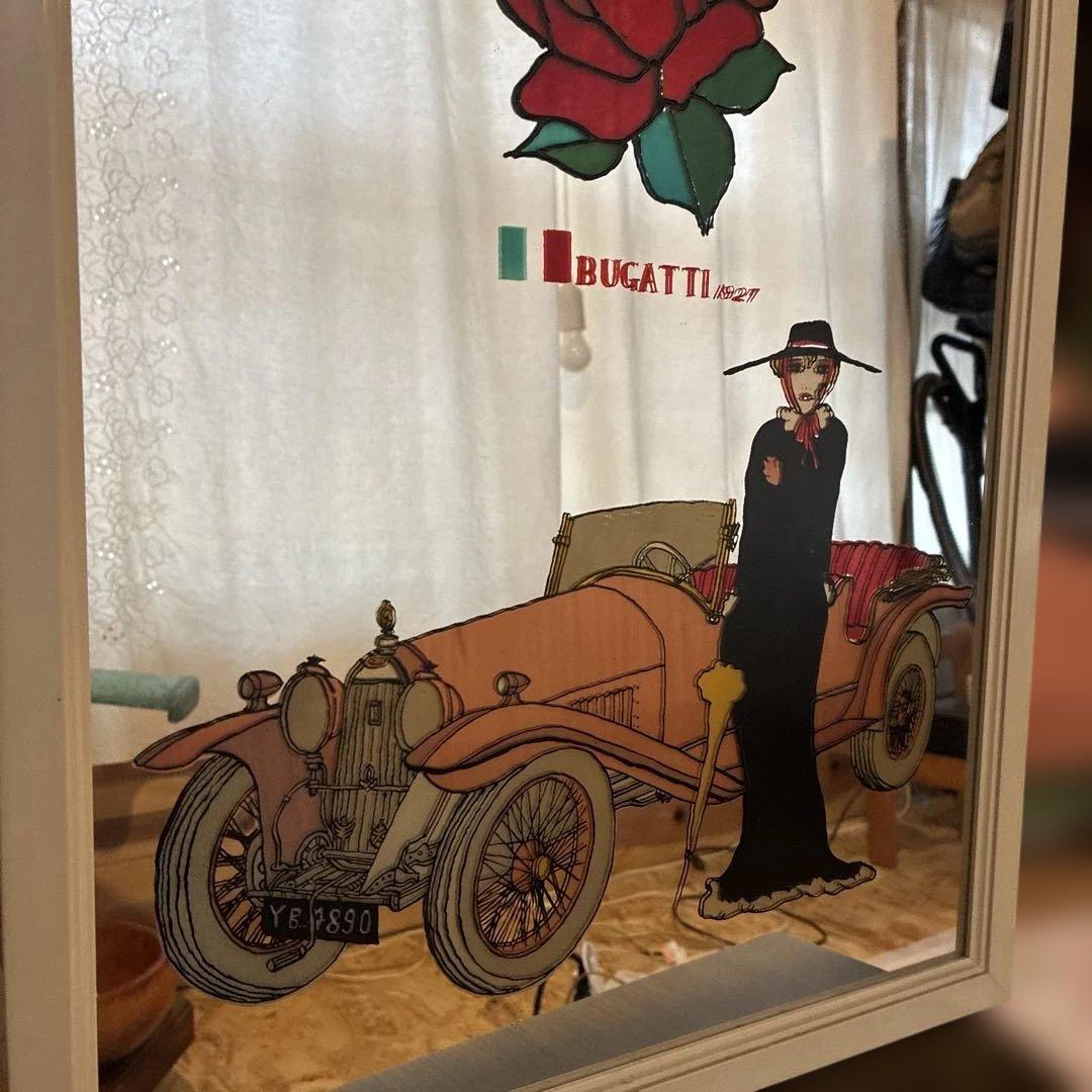 パブミラー　BUGATTI アンティーク
