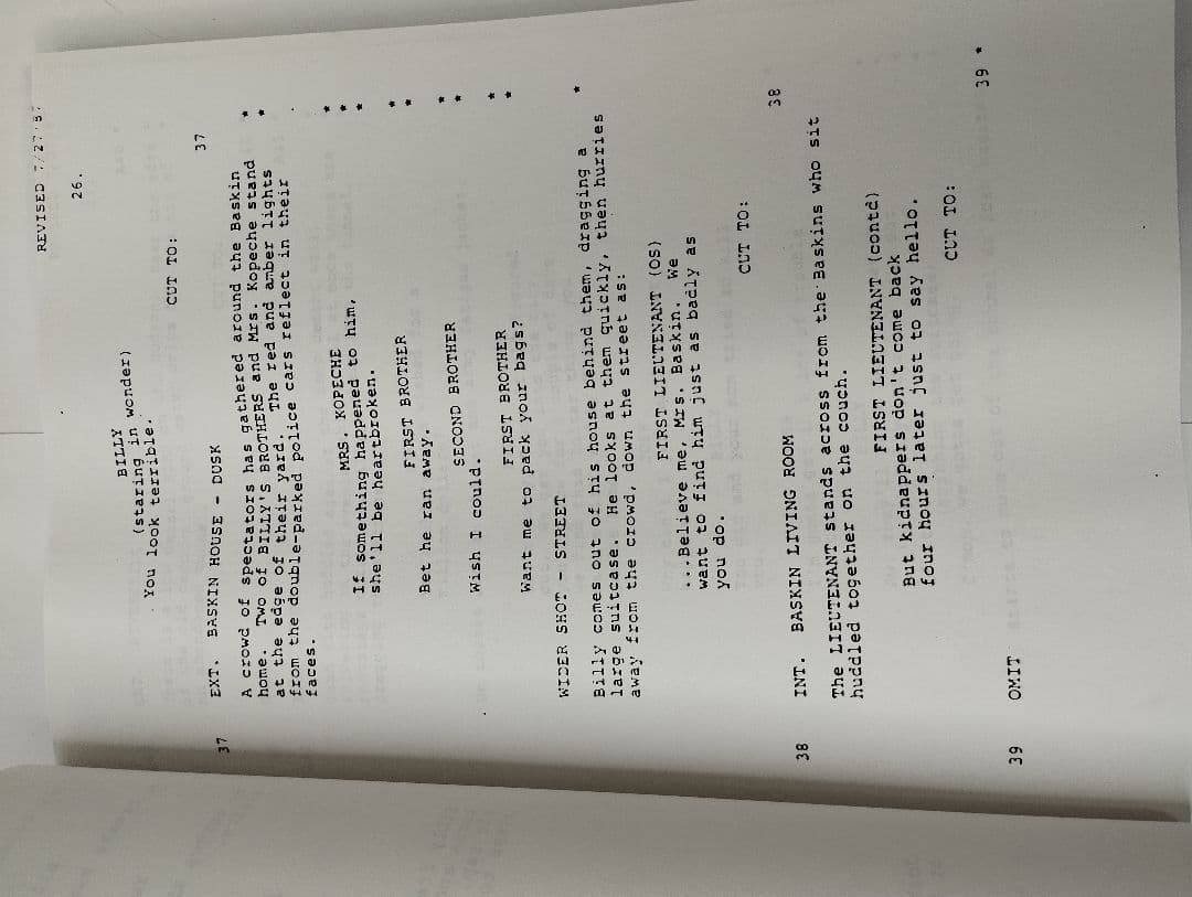 映画「BIG／ビッグ」1987年 改訂版脚本（レア）й