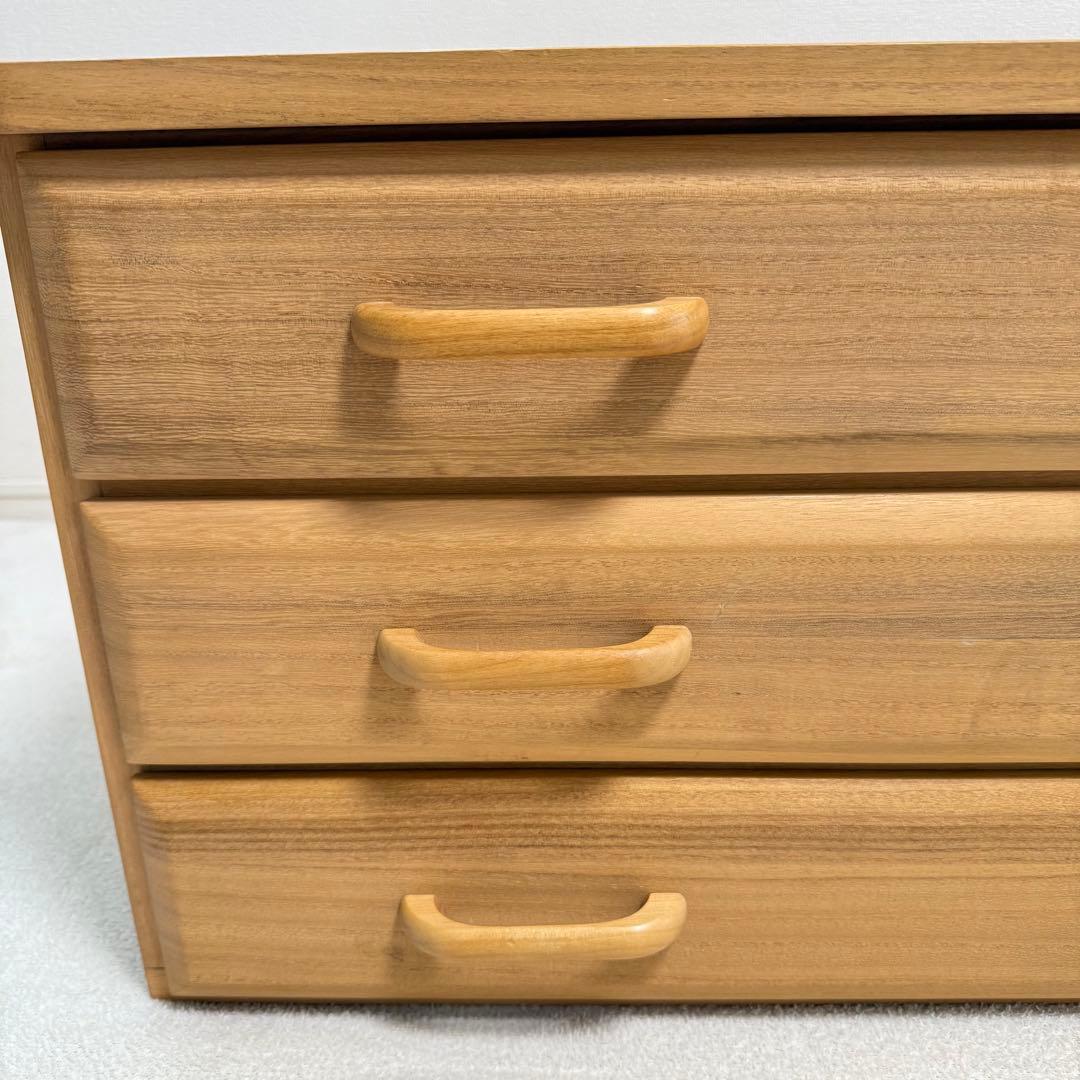 起立木工 桐 チェスト　3段　天然木　タンス　北欧　大塚家具