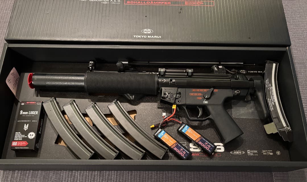 東京マルイ 次世代 MP5SD6 マガジン4本 リポバッテリー2本 XT30
