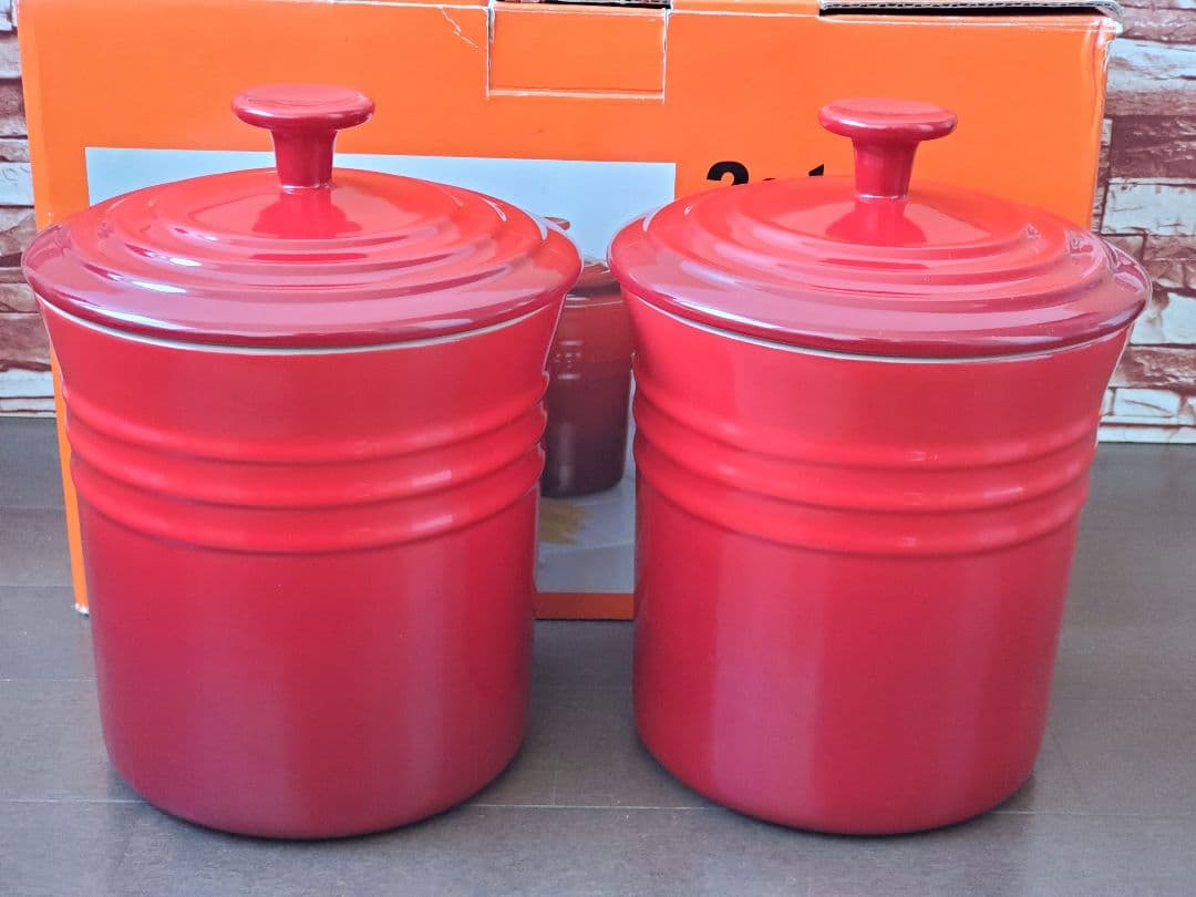 Le Creuset ストッカーパッキン付キャニスター箱付き　2個　ル・クルーゼ