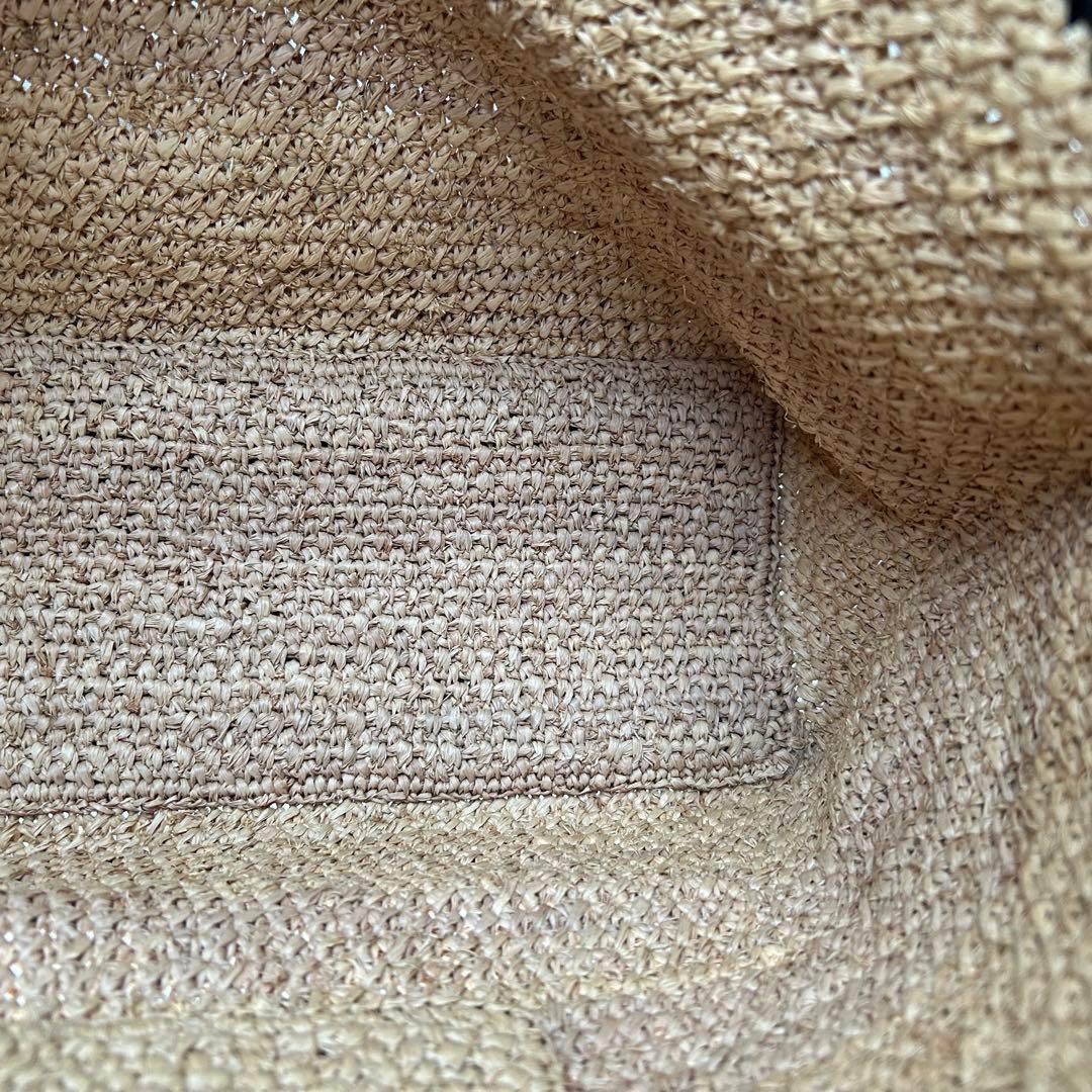 ヘレンカミンスキー ラフィア 肩掛け かごバッグ トートバッグ 大容量