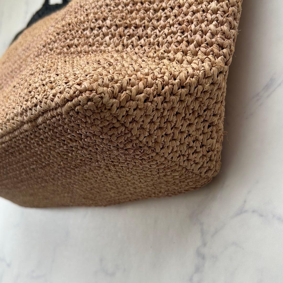 ヘレンカミンスキー ラフィア 肩掛け かごバッグ トートバッグ 大容量