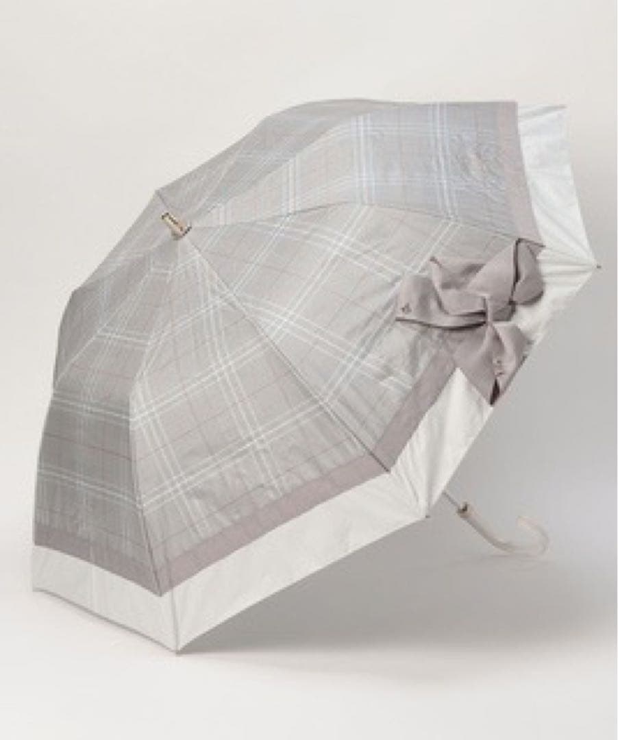 新品未使用 LANVIN en Bleuビジューリボン 晴雨兼用 折りたたみ傘