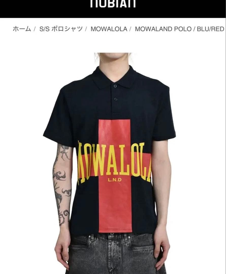 MOWALOLA ポロシャツ / RED POLO SHIRT 半袖　タグ付き