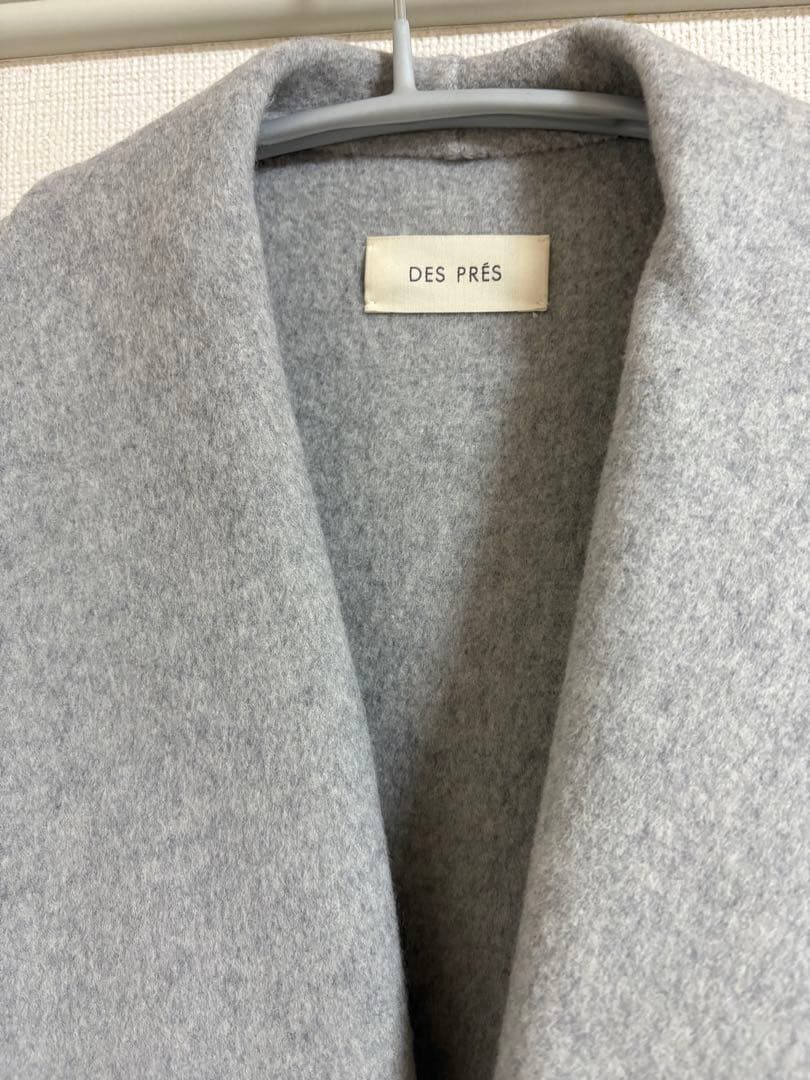 ウニ子　DES PRÉS ライトグレー ビーバーショートコート