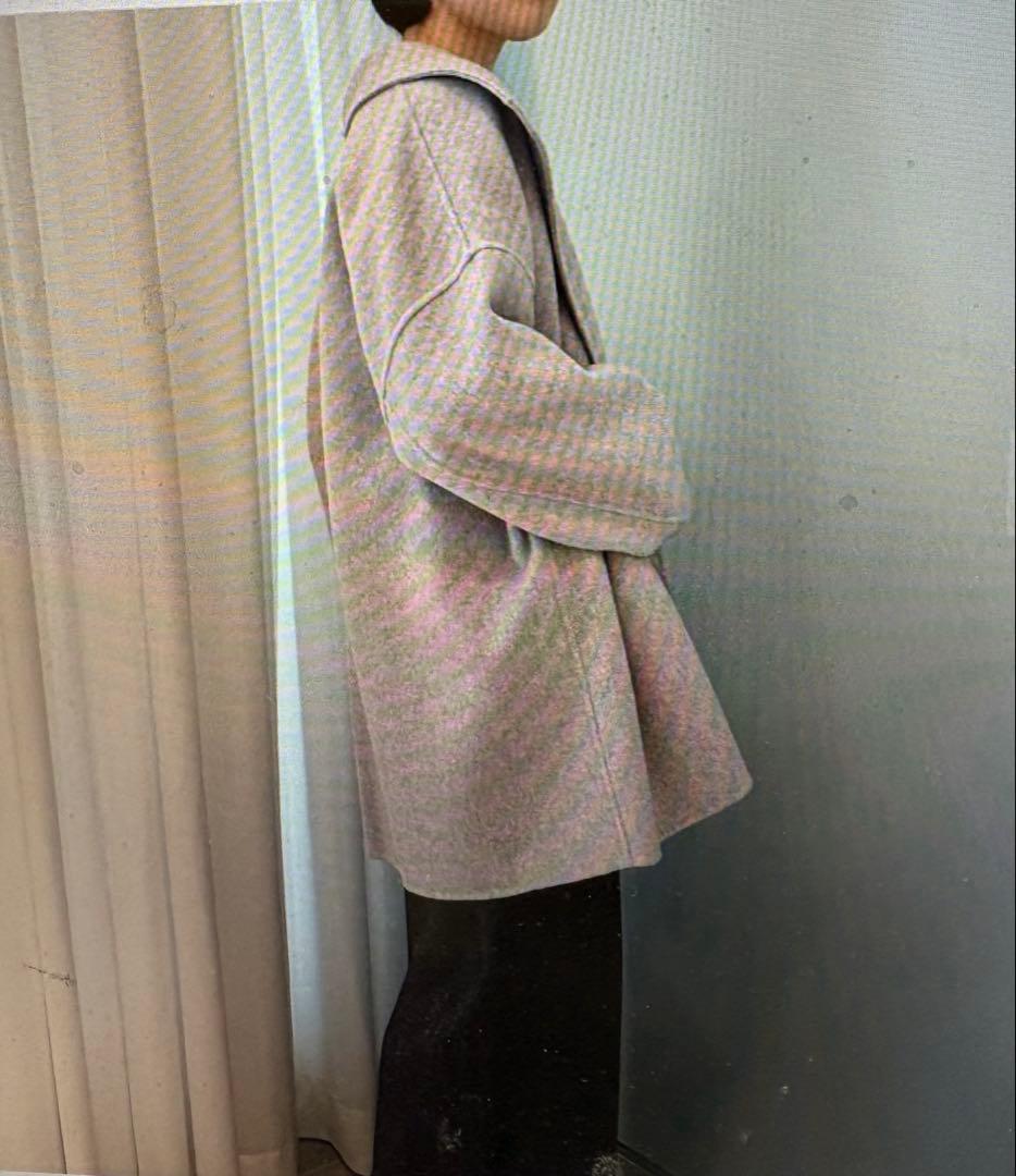 ウニ子　DES PRÉS ライトグレー ビーバーショートコート