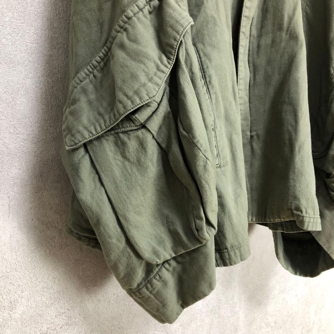 LIMI feu リミフゥ ミリタリーコート カーキ