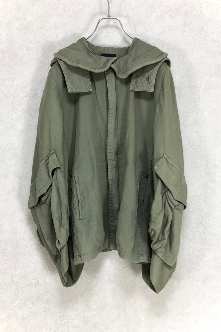 LIMI feu リミフゥ ミリタリーコート カーキ
