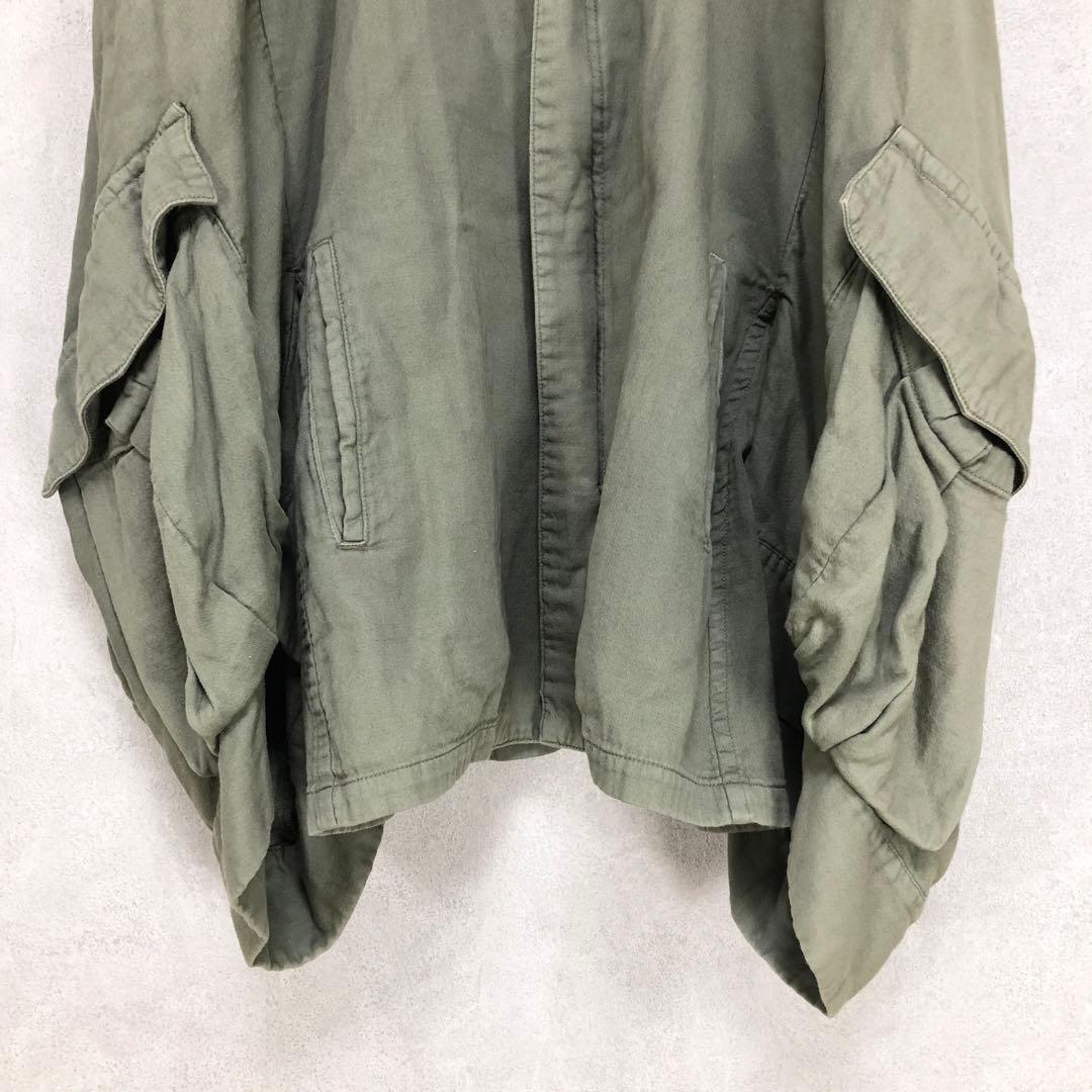 LIMI feu リミフゥ ミリタリーコート カーキ