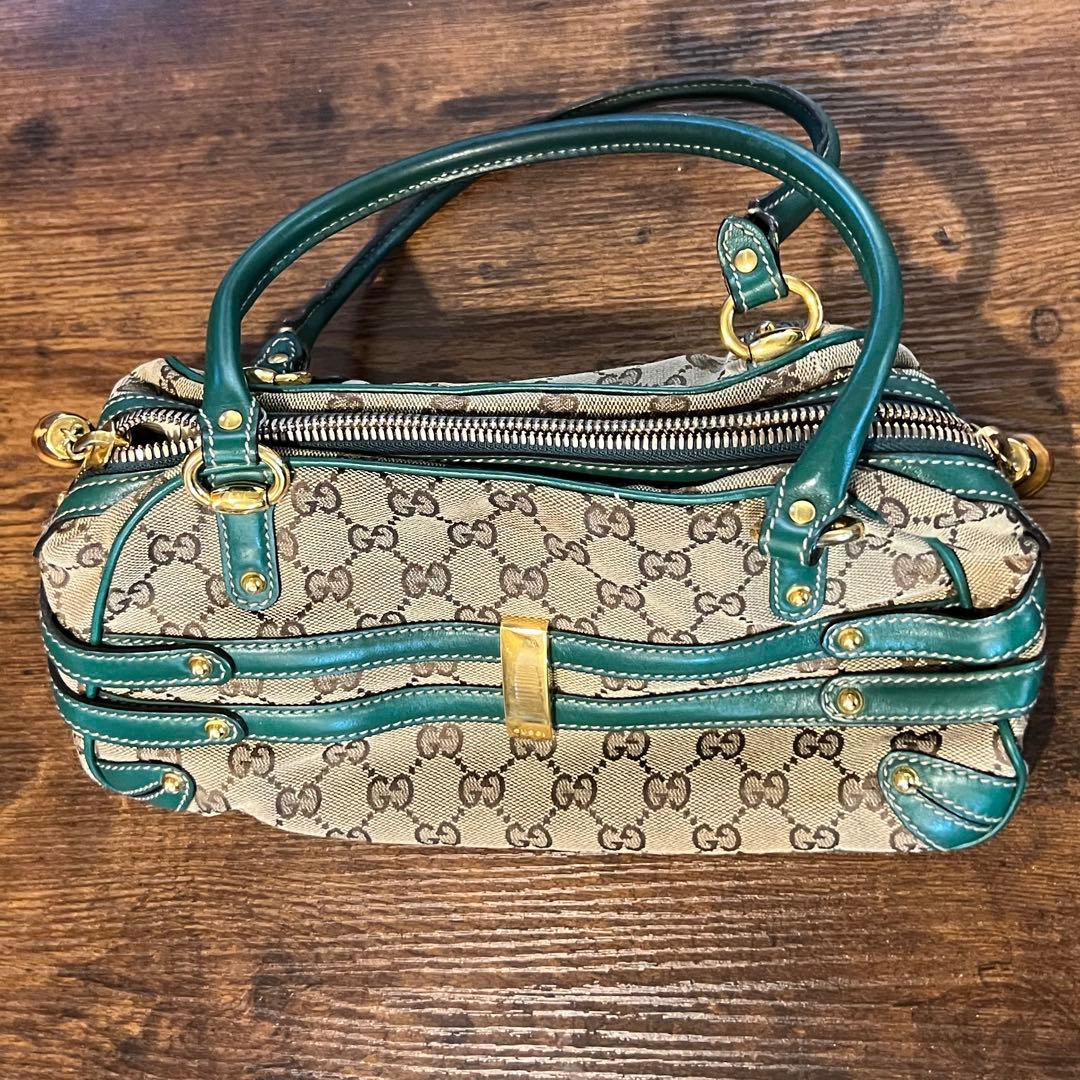 GUCCI グッチ　ミニボストンバッグ　グリーン