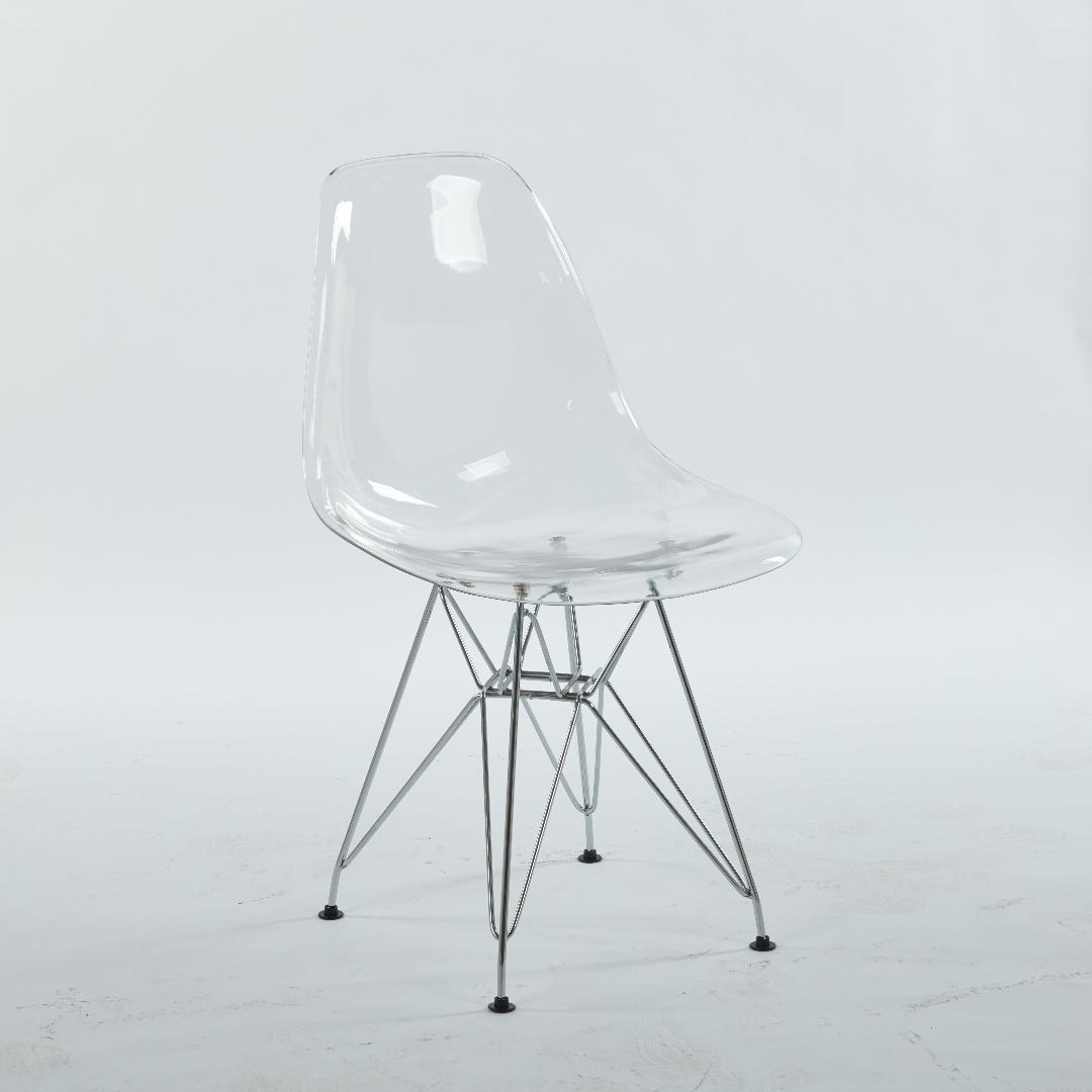 【クリア】2脚セット ダイニングチェア ホームオフィス・リビングルームチェア