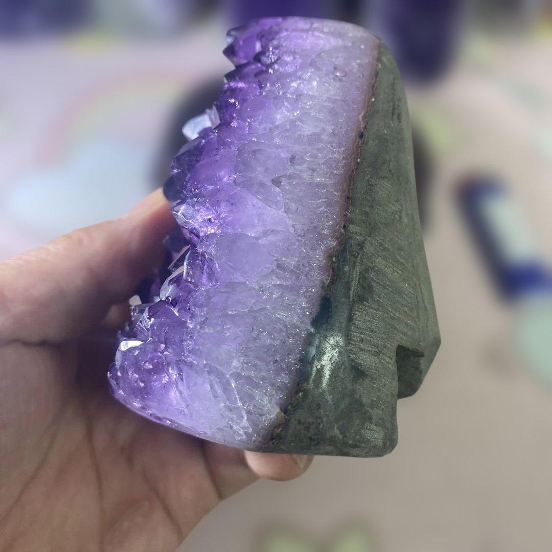 極上ウルグアイ産A A A級アメジストクラスター幸運水晶絶品超濃い濃い超美しい