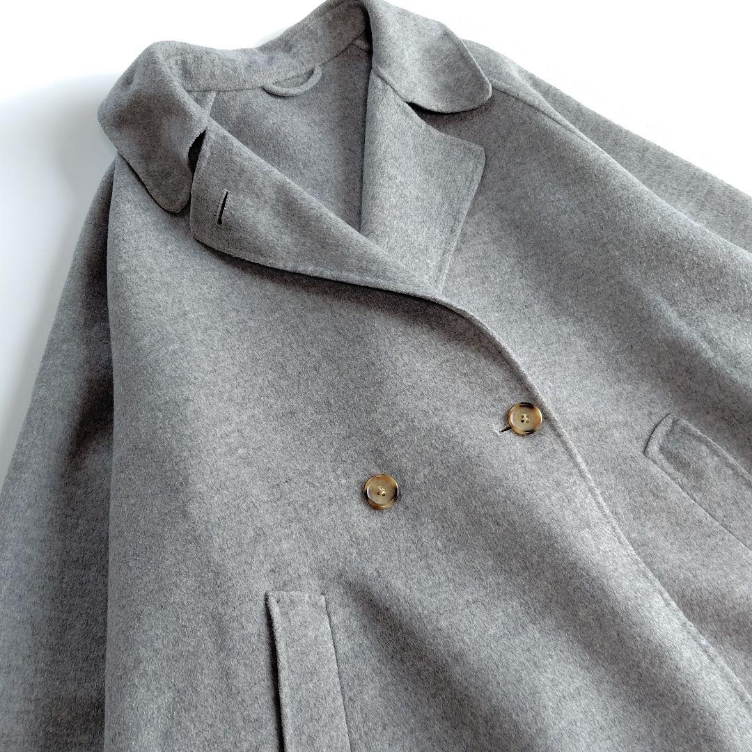 近年製 ビューティアンドユース リバーポンチョコート S グレー ケープコート