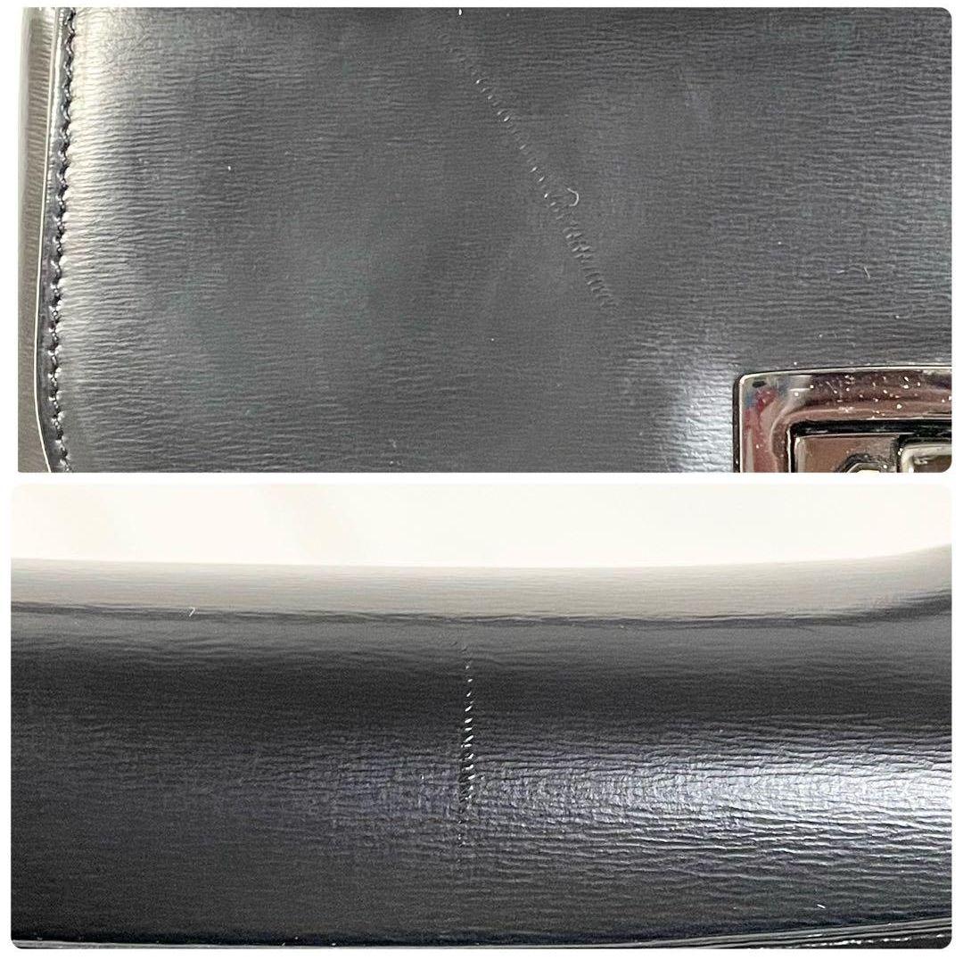 正規品 ジバンシー ハンドバッグ ゴールド金具 フォーマル 鞄 黒 ブラック 革