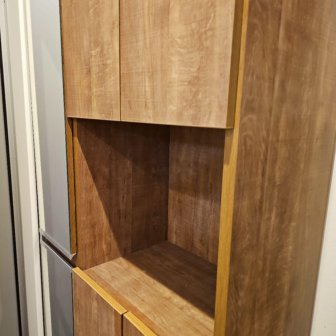 美品 木目柄シューズボックス ハイタイプ 靴箱