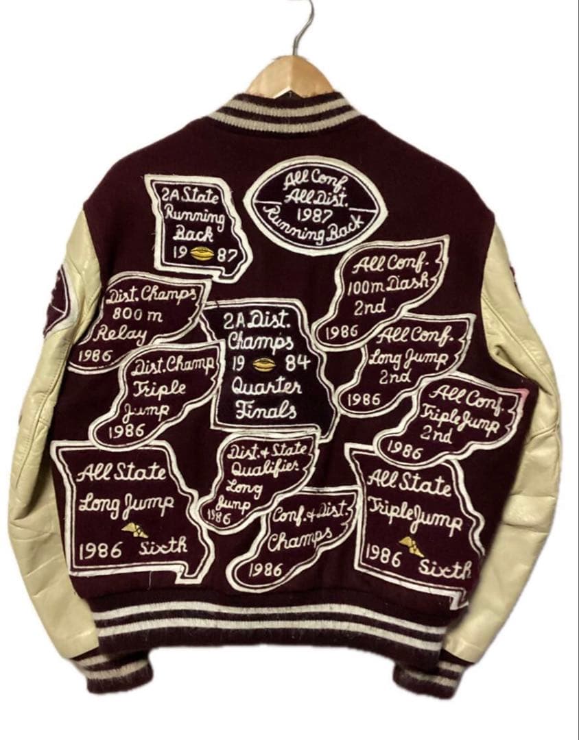 ビンテージ DeLONG フルデコ スタジャン ワッペン 古着