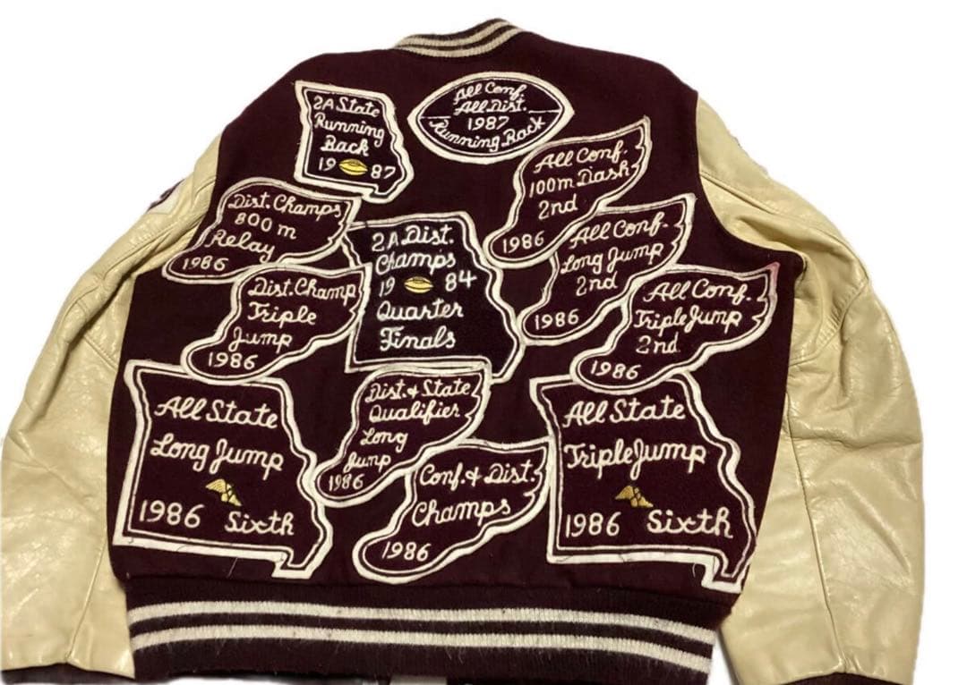 ビンテージ DeLONG フルデコ スタジャン ワッペン 古着