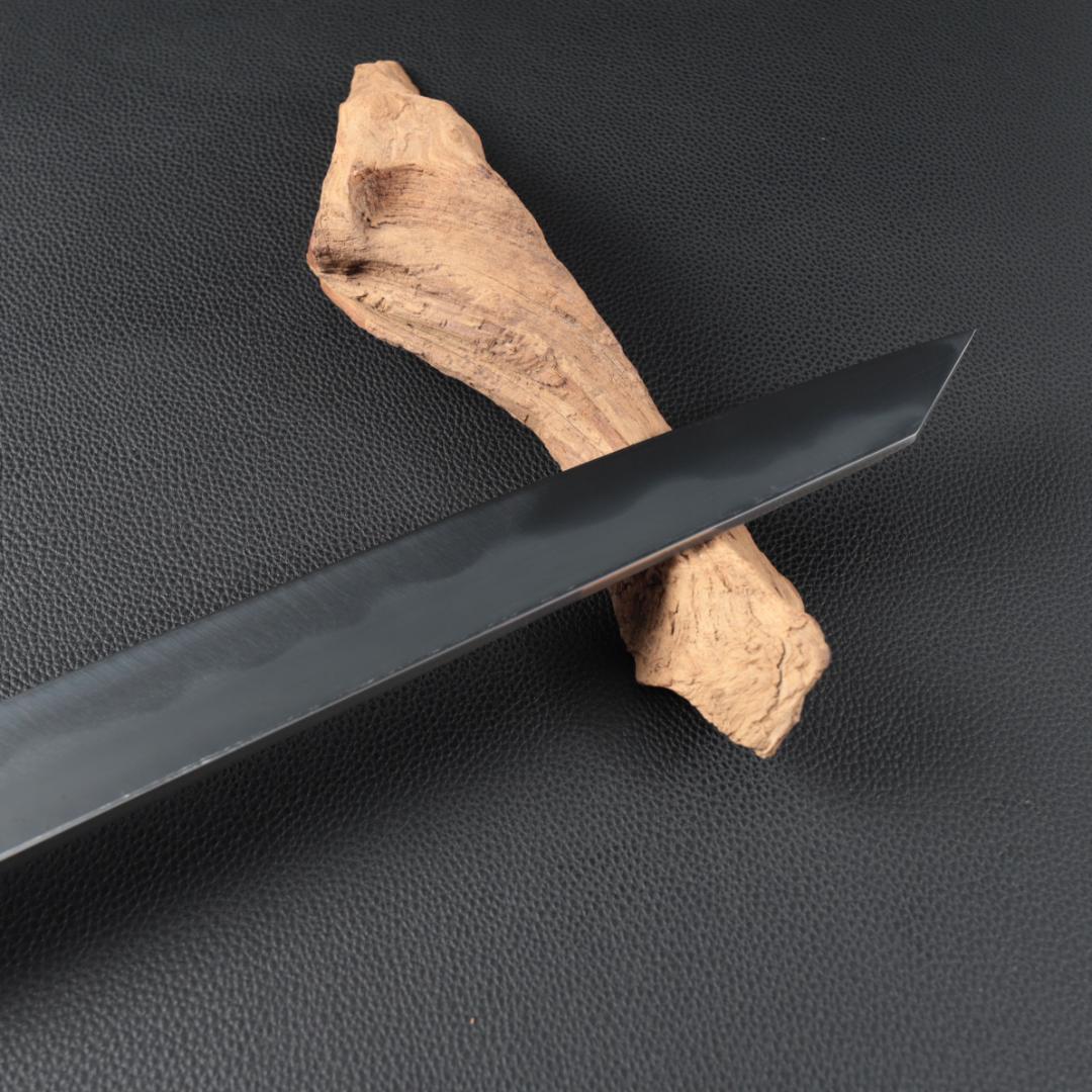 尺三 水本焼 MKH1高炭素鋼 互の目 切付柳刃包丁 究極の切れ味 黒檀八角柄