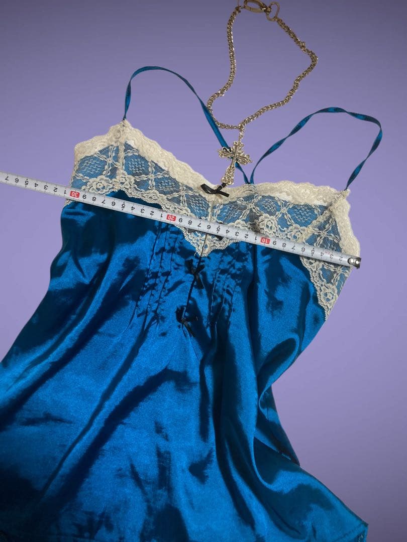 y2kサテン姫ギャルレースリボンゴシックキャミフェアリーグランジ古着屋ロック古着